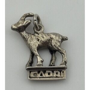 Vintage Capri Italy 800 Silver Goat Souvenir Charm